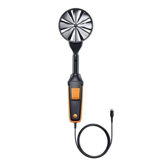 Testo-0635-9372 High-precision vane probe (Ø 100 mm) incl. temperature sensor, fixed cable image