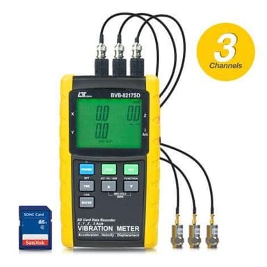 Lutron BVB-8217SD เครื่องวัดและบันทึกความสั่นสะเทือน 3 Channels | SD Card