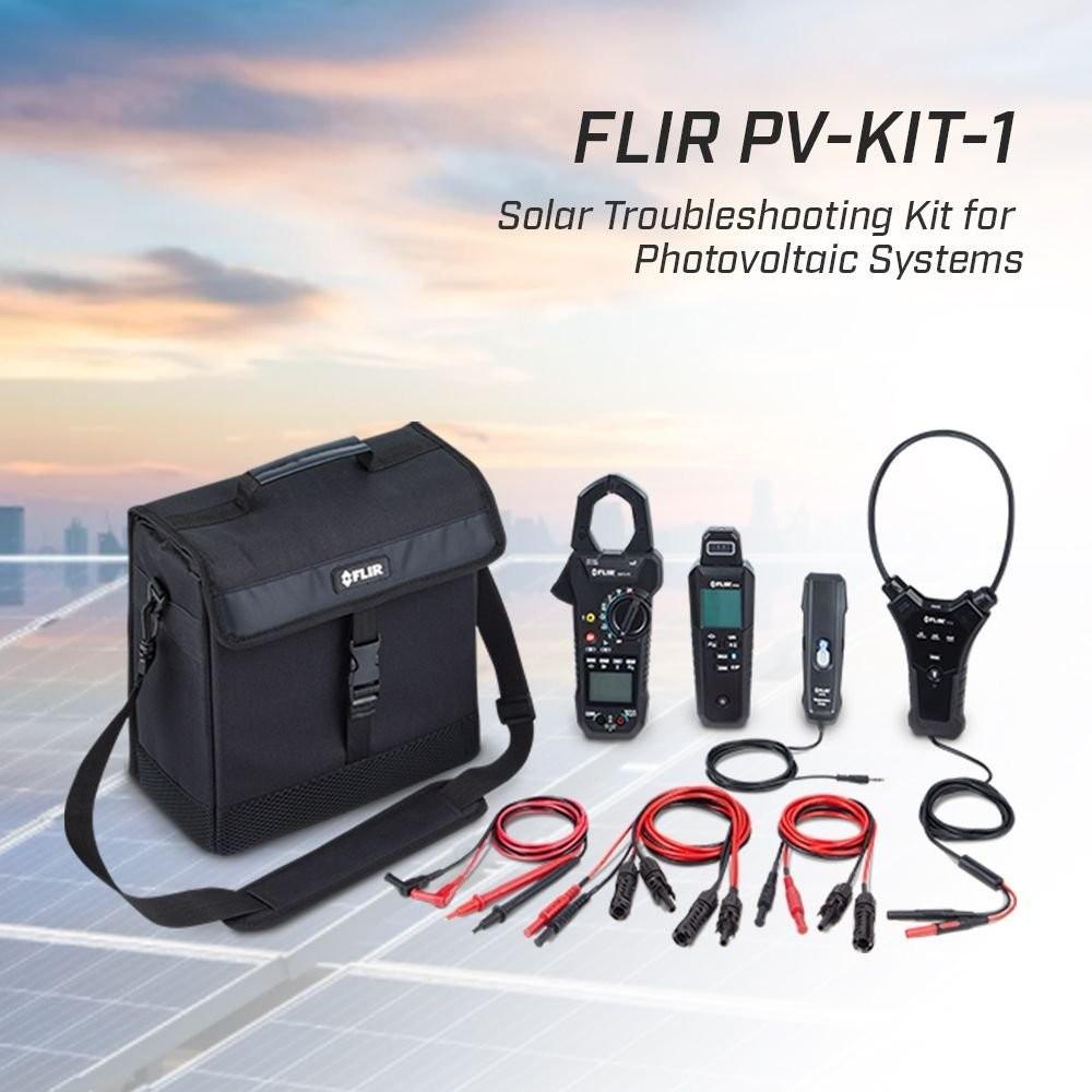 FLIR PV-KIT-1 ชุดเครื่องมือทดสอบระบบโซลาร์เซลล์แบบครบชุด พร้อมแคลมป์มิเตอร์ อินฟราเรด และมิเตอร์วัดแสงแดด image