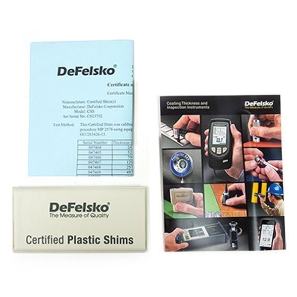 DeFelsko STD-CSS Certified Plastic Shims (8 Pcs/ Set) For Coating Thickness image