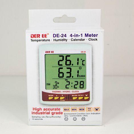DER EE DE-24 เครื่องวัดอุณหภูมิและความชื้น 4in1 image