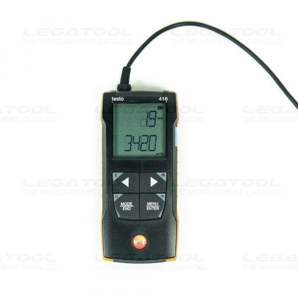 Testo 416 เครื่องวัดความเร็วลมแบบใบพัดขนาดเล็ก With App Connection image