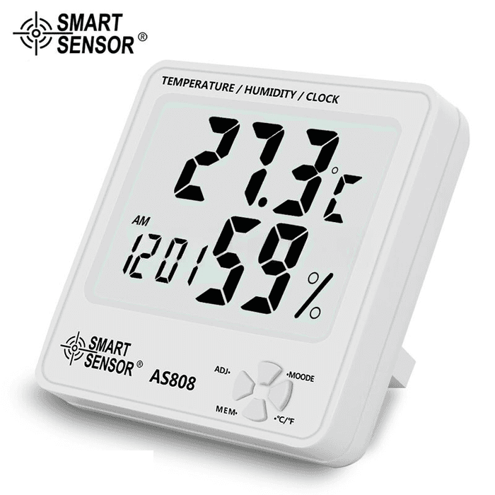 SMART SENSOR AS808 เครื่องวัดอุณหภูมิและความชื้น/นาฬิกา image