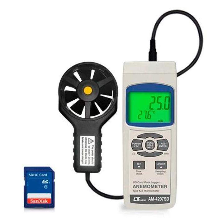 Lutron AM-4207SD เครื่องวัดและบันทึกความเร็วลม 3 In 1 | SD Card image