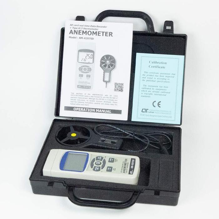 Lutron AM-4207SD เครื่องวัดและบันทึกความเร็วลม 3 In 1 | SD Card image