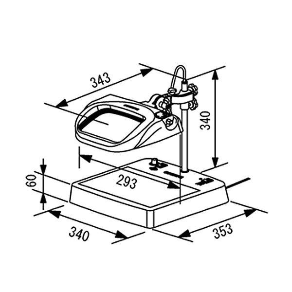 Otsuka O-LIGHT-5-CL-2XAR โคมไฟแว่นขยายแบบมีไฟส่วนฐาน│Big Recta-Lens Series image