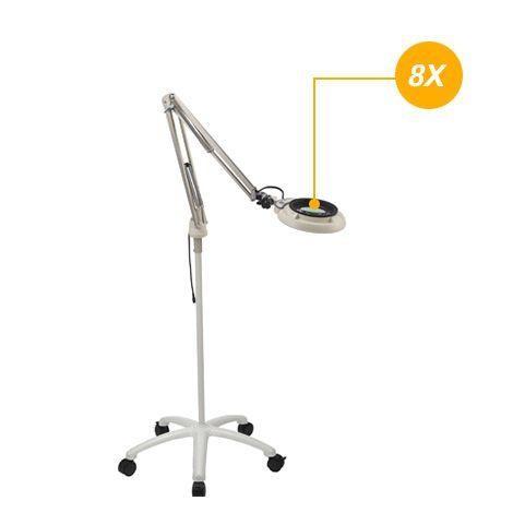 Otsuka ENVL-FL-8X โคมไฟแว่นขยาย | Free-Arm + Caster Stand image