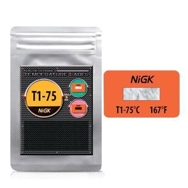 NiGK รุ่น T1-75 แถบวัดอุณหภูมิแบบ Irreversible (1 Point) | 75°C