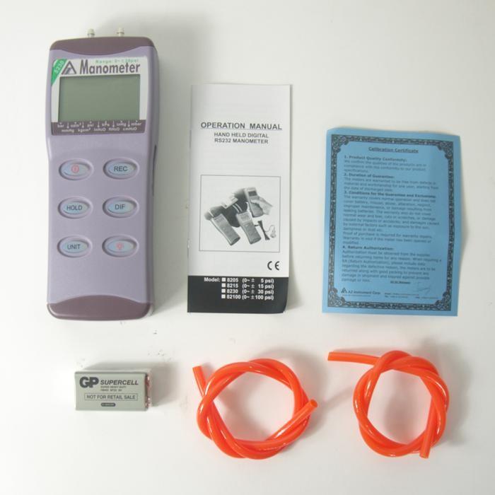 AZ-8230 เครื่องวัดความดันแตกต่าง 30 psi (Manometer 30 psi) image