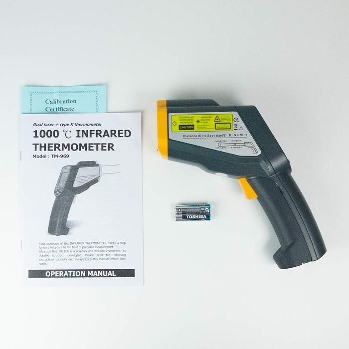Lutron TM-969 เครื่องวัดอุณหภูมิอินฟราเรด | Max 1000°C image