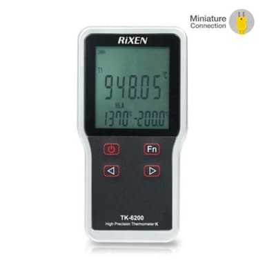 RIXEN TK-6200 เครื่องวัดอุณหภูมิ Dual Type K (CA)