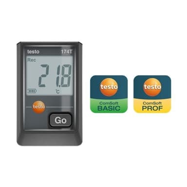 Testo 174 T เครื่องบันทึกอุณหภูมิ Mini temperature data logger with USB-C and PC software