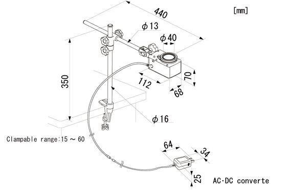 Otsuka Boreloupe-ST โคมไฟแว่นขยาย กำลังขยาย 2X 3X | Long Bar-Type image