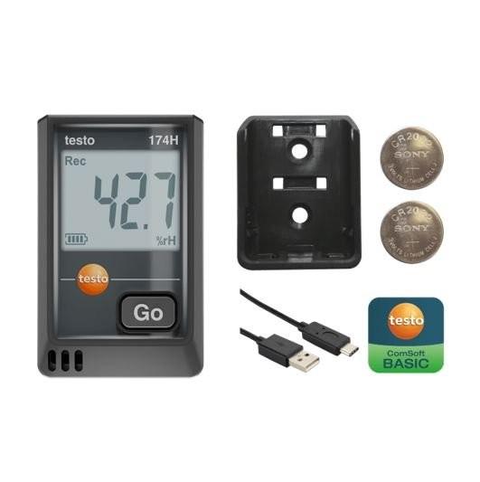 Testo 174 H - Mini data logger for temperature and humidity with USB-C and PC Software image