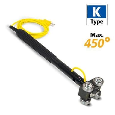 Rixen RSK-02 โพรบวัดอุณหภูมิพื้นผิว Stainless Bearing Wheel Max.450℃ (Type K)