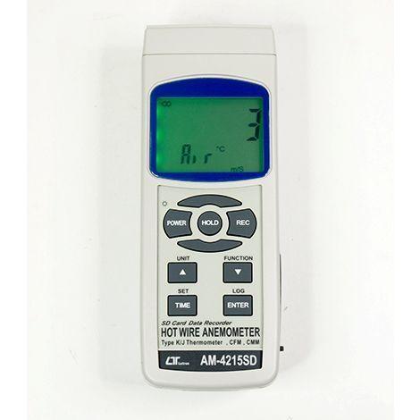 Lutron AM-4215SD เครื่องวัดและบันทึกความเร็วลมและปริมาตรลมแบบ Hot Wire | SD Card image