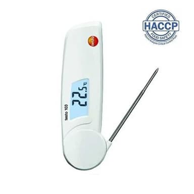 Testo-103 เครื่องวัดอุณหภูมิอาหาร HACCP (IP55) | Max.220°C