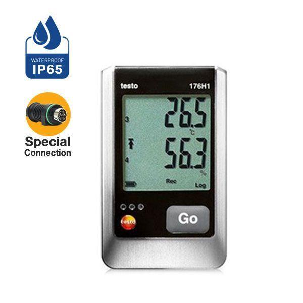 Testo-176-H1 เครื่องบันทึกอุณหภูมิความชื้นสัมพัทธ์ 2,000,000 ข้อมูล | IP65 image