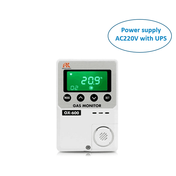 RIKEN KEIKI OX-600 เครื่องวัดออกซิเจนในอากาศ (O2) | power supply AC220V with UPS image