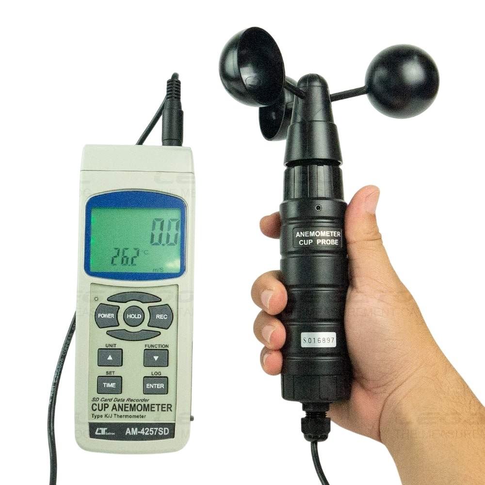 Lutron AM-4257SD เครื่องวัดและบันทึกความเร็วลมแบบคัพ SD Card image