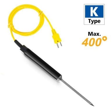 Rixen NK-08S โพรบวัดอุณหภูมิปลายแหลม Max.400℃ (Type K)
