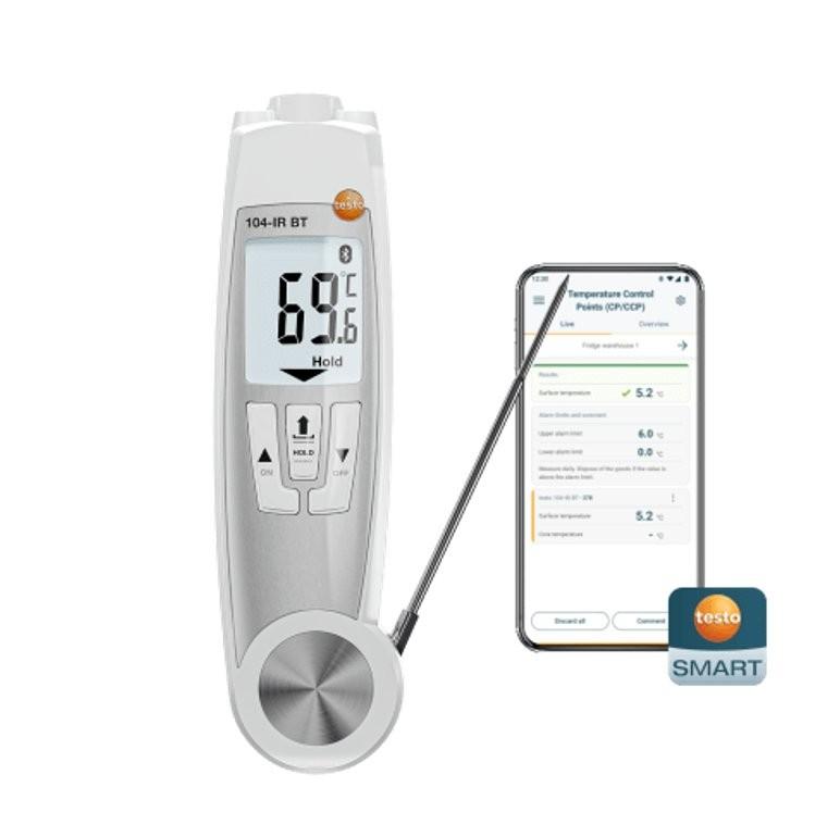 Testo-0560-1045-60 เครื่องวัดอุณหภูมิอินฟราเรดและแบบเจาะ พร้อมการเชื่อมต่อ Bluetooth image