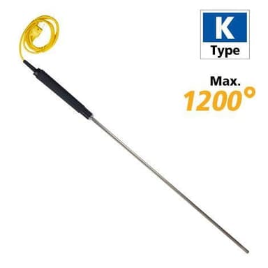 Rixen LK-14 โพรบวัดอุณหภูมิ Immersion Max.1200℃ (Type K) | Cable 1M