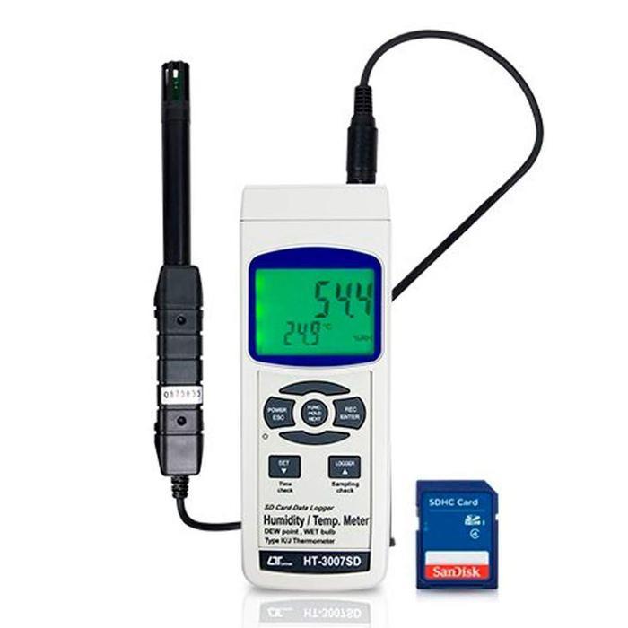 Lutron HT-3007SD เครื่องวัดอุณภูมิความชื้น 4 In 1 | SD Card image