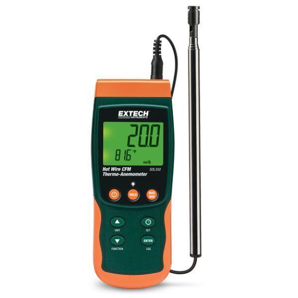 EXTECH EX-SDL350 เครื่องวัดความเร็วลม/CFM,CMM/อุณหภูมิ Datalogger (Hot Wire) image