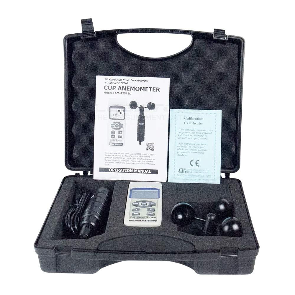 Lutron AM-4257SD เครื่องวัดและบันทึกความเร็วลมแบบคัพ SD Card image