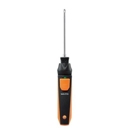 Testo 915i-A โพรบวัดอุณหภูมิ Thermometer with air probe and smartphone operation image