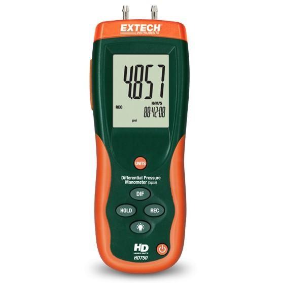 Extech EX-HD750 เครื่องวัดความดันต่าง Manometer (5psi) image