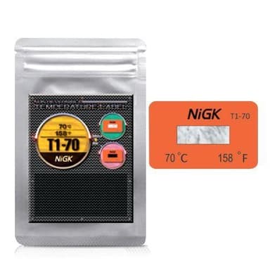 NiGK รุ่น T1-70 แถบวัดอุณหภูมิแบบ Irreversible (1 Point) | 70°C