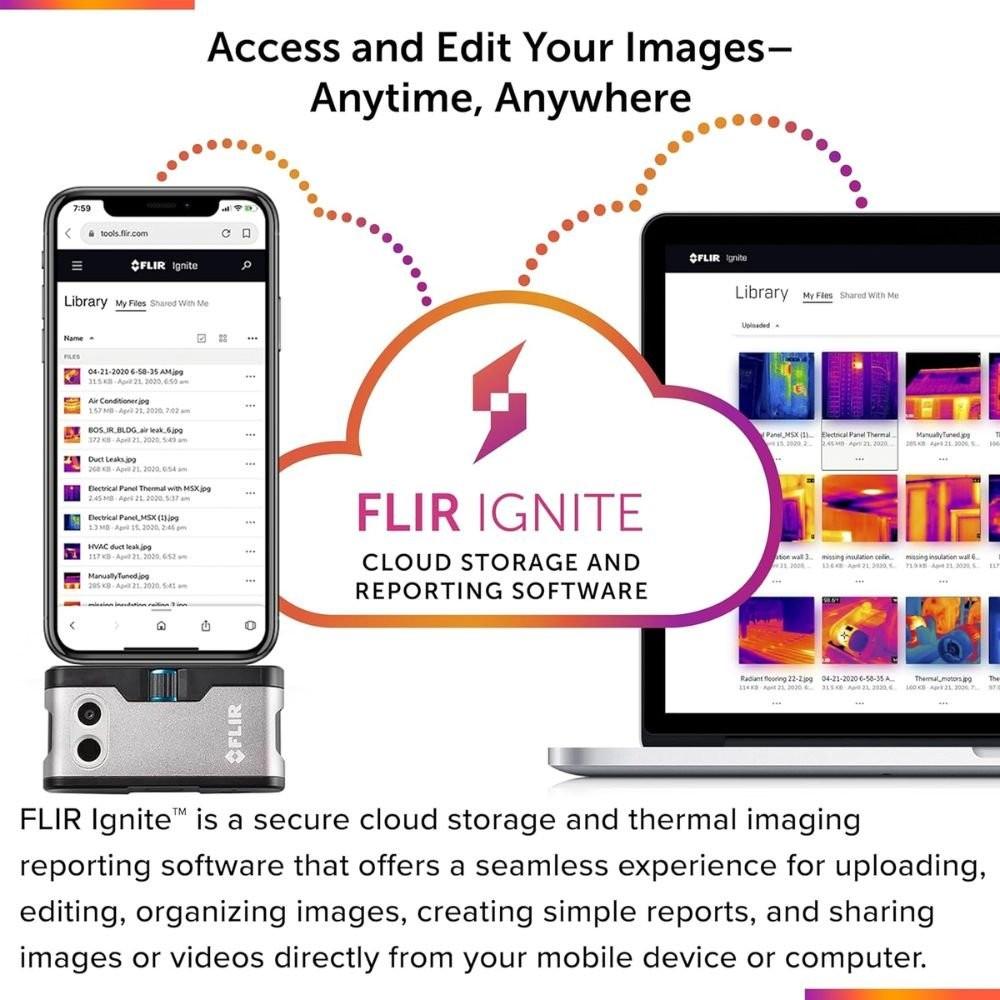FLIR ONE Gen3 iOS กล้องถ่ายภาพความร้อนสำหรับสมาร์ตโฟน iOS (Lightning) image