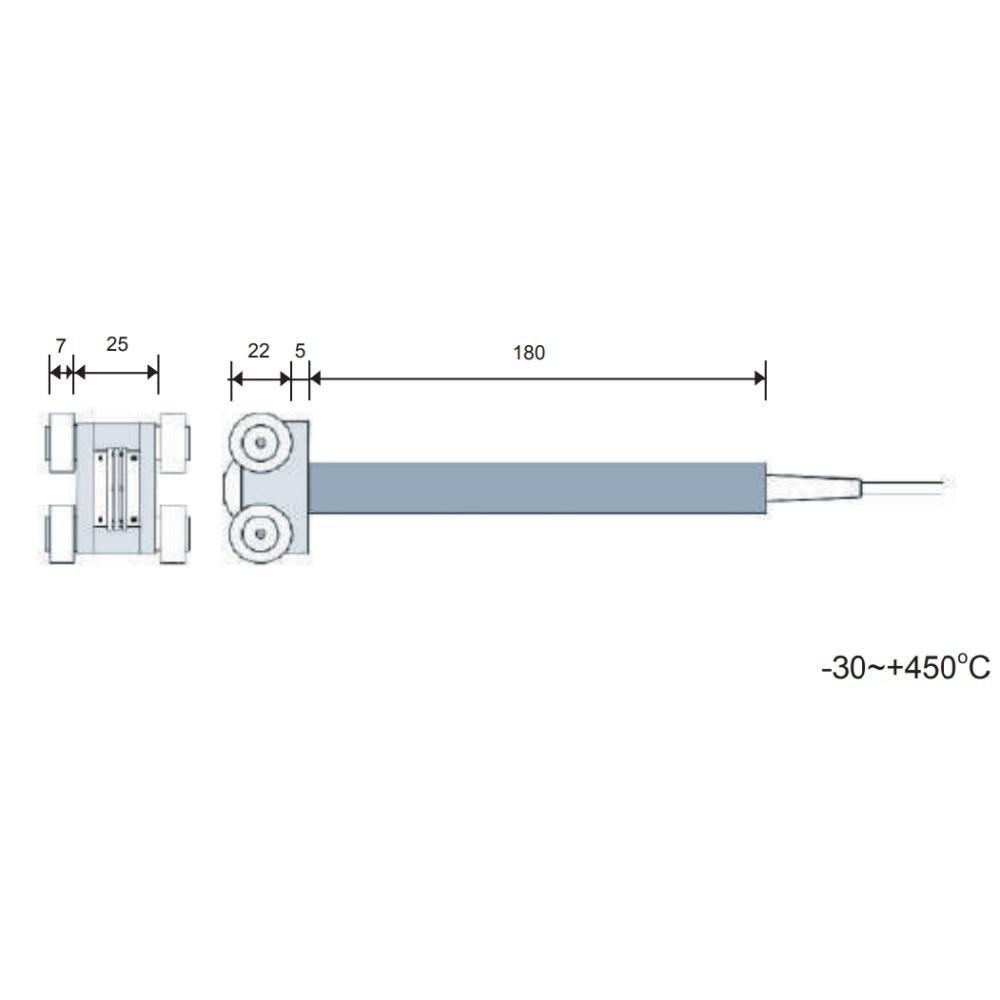 RIXEN RSK-64 โพรบวัดอุณหภูมิ ROLLER-SURFACE TYPE (Stainless Bearing Wheel) image