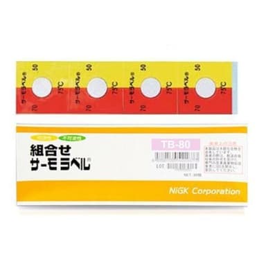 NiGK TB-80 แถบวัดอุณหภูมิแบบ Combination | 80°C | 40pcs/ 1pack