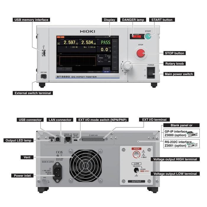 HIOKI ST5680 DC HIPOT TESTER เครื่องทดสอบคุณภาพแบตเตอรี่ image