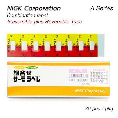 NIGK-A-70 แถบวัดอุณหภูมิแบบ Combination |  70°C | 80pcs/ 1pack image