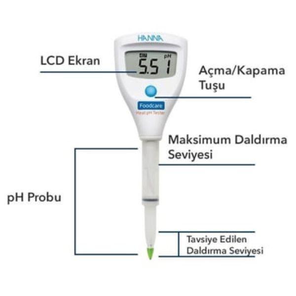 HANNA HI981036 เครื่องวัดค่ากรด-ด่างของเนื้อสัตว์ image