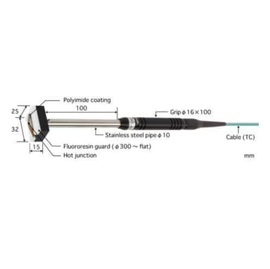 Anritsu U-111K-01-D0-1-TC1-ASP โพรบวัดอุณหภูมิพื้นผิว | Max.250℃ (Type K)