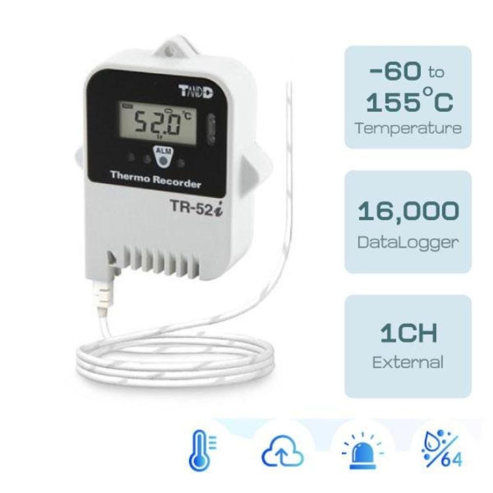 TR-52i เครื่องบันทึกอุณหภูมิ 16,000 ข้อมูล (External Sensor) | IP64 image