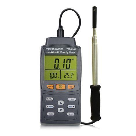 Tenmars TM-4001 เครื่องวัดความเร็วลมและปริมาตรลมแบบ Hot-Wire | 3in1 (โพรบดัดงอได้) image
