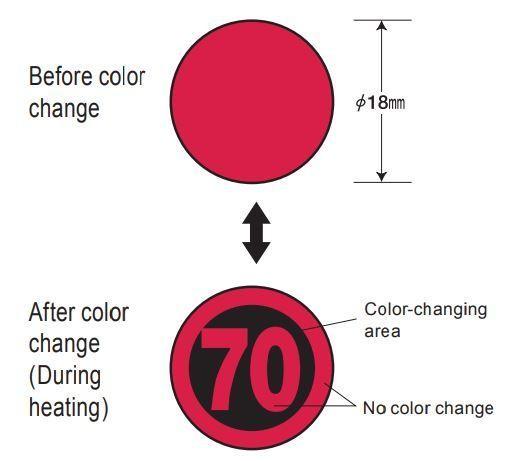 NiGK WR-45 แถบวัดอุณหภูมิแบบ Reversible Single Temp | 45°C | 120pcs/ 1pack image