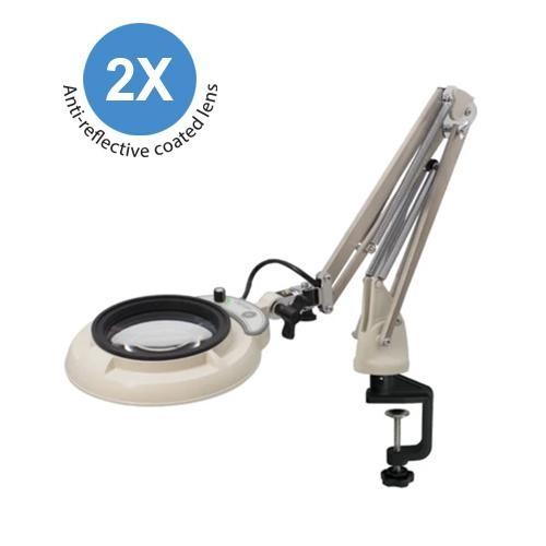 Otsuka ENVL6K-CF-2XAR โคมไฟแว่นขยายกำลังขยาย 2 เท่า (Full Spectrum LED Lighting Magnifier) | Compact free arm type image