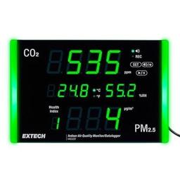 Extech EX-IAQ320 เครื่องตรวจวัดอุณหภูมิอากาศและบันทึกข้อมูล CO2และPM2.5 image