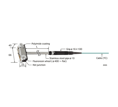 Anritsu U-231K-00-D0-1-TC1-ASP โพรบวัดอุณหภูมิพื้นผิว | Max.250°C(Type K)