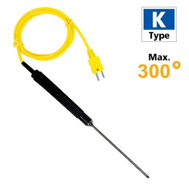 Rixen NK-04 โพรบวัดอุณหภูมิปลายแหลม Max.300℃ (Type K)