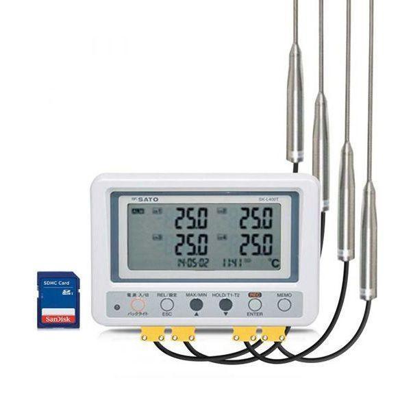 SK Sato SK-L400T เครื่องบันทึกอุณหภูมิ 4 ช่องโพรบ | SD Card Type image