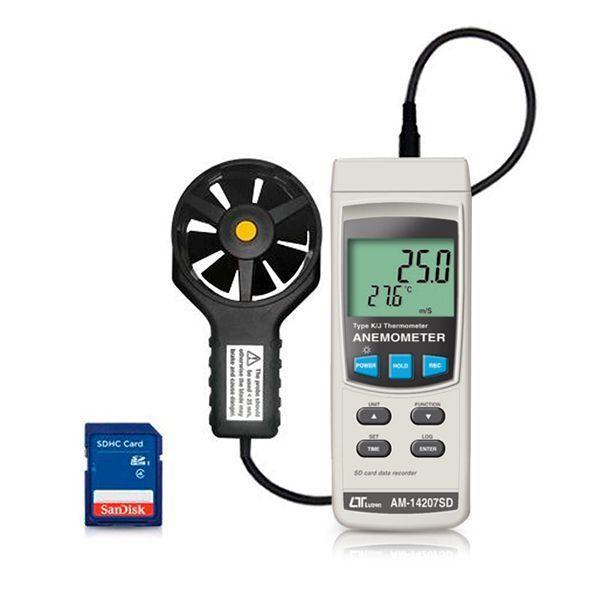 Lutron AM-14207SD เครื่องวัดและบันทึกความเร็วลม 3 In 1 | SD Card image