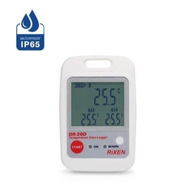 Rixen DR-20D-New เครื่องบันทึกอุณหภูมิ 500,000 ข้อมูล | IP65